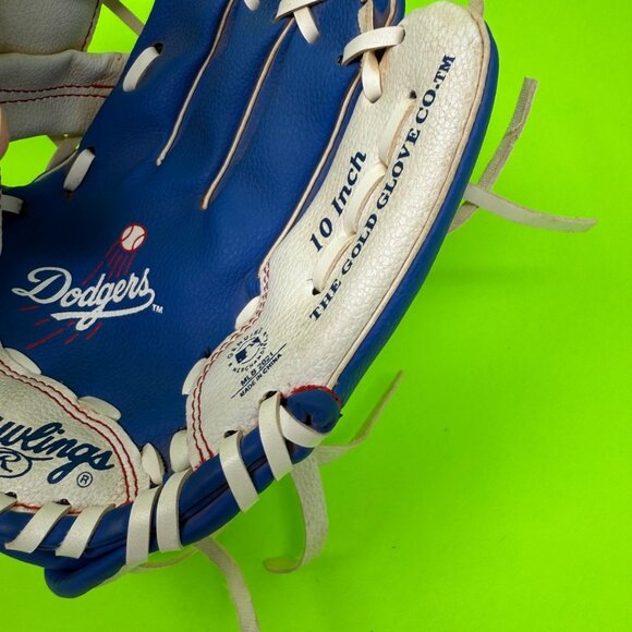 Rawlings Los Angeles Dodgers Baseball Glove 10 Inch EBLL5 White Blue RHT - Picture 3 of 4